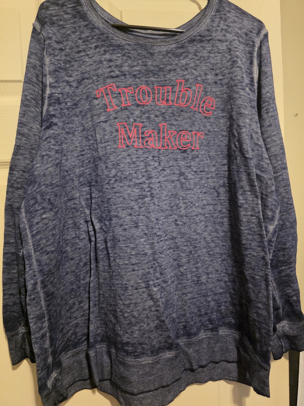 Blue 'Trouble Maker Womens   Sweater